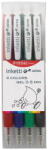 PENAC Set 4 pixuri cu gel PENAC Inketti 0.5mm - culori (red, blue, green, black) (P-BA3601EF-1WP4)