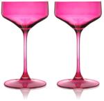 Viski set de pahare cu picior pentru cocktailuri din sticlă colorată 192 ml 99KK-SLUZYF_43X (V11375) Pahar