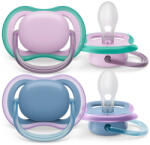 Philips Suzeta Ultra air play - fete - albastru - 6-18 luni - 2 buc (146092)