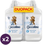 Coccolino Sensitive öblítőkoncentrátum 2x2x1700 ml (272 mosás) + AJÁNDÉK mosókapszula