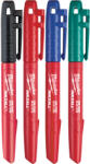 Milwaukee Set 4 Markere negru rosu Albastru verde (48223106)