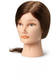Bratt gyakorló babafej humán hajjal 35-40cm, sötétbarna