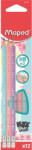 Maped Black`Peps Pastel grafitceruza készlet, radíros, HB, háromszögletű, vegyes pasztell színek (IMA851730)
