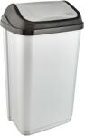 keeeper Coș de gunoi din plastic Keeeper 50 l cu capac batant, gri deschis Cos de gunoi