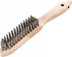 Lessmann Kézi drótkefe, hullámos rozsdamentes drót 0, 35mm 5 soros Lessmann (4017359112380)