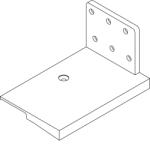 Gluske BKV univerzális küszöbtartó EIFEL-T 70 mm fehér (SCH-102235012)