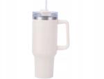 Pronett XJ5555 termosz bögre füllel és szívószállal, rozsdamentes acél, 1200 ml, fehér (XJ5555_4)