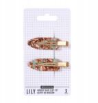 Sister Young Sister YOUNG_Lily Makeup Hair Clips Set Green Coffee hajcsipesz 2db (LGC9303)