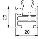 Gluske BKV kiegyenlítőprofil EIFEL műanyag fekete (SCH-102235010)