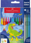 Faber-Castell Rostirón, filctoll készlet, kastélyos DINOSZAURUSZ + matrica Faber-Castell 10+3 klf. szín - suplix