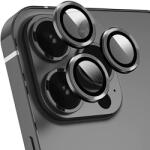 MBX Стъклен протектор с метални рингове за задна камера MBX за Apple iPhone 14 Pro, 14 Pro Max, Черен (GLASS_CM_Apple iPhone 14 Pro)