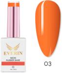 Everin Neon Rubber Base Everin 15ml 03 - Bază Rubber Portocaliu Neon (NRYDJ-3)