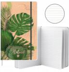 Lean A5/80 lapos jegyzetfüzet, Monstera levelek mintával, Leantoys (21671)
