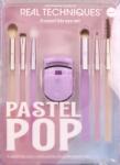 Real Techniques Pastel Pop ecsetkészlet (6 db) mini ecsettartó
