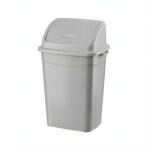 PLANET Billenőfedeles szemetes kuka, műanyag, szürke eco, 16 L - atadcleankft