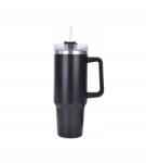 Pronett XJ5555 termosz bögre füllel és szívószállal, rozsdamentes acél, 1200 ml, fekete (XJ5555_2)