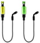 Delphin Set hangeri cu lanț Delphin COLOR, 2 buc/set, verde+galben (101006492) Semnalizator pescuit