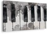 Dovido Tablou clape muzicale în tonuri alb-negru - 30x20