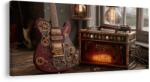 Dovido Tablou chitară vintage cu amplificator - 120x60