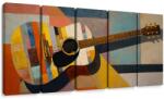 Dovido Tablou 5-piese chitară acustică colorată - 200x100