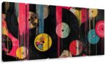 Dovido Tablou 5-piese discuri de vinil retro - 100x50