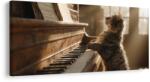 Dovido Tablou pisică lângă pian - 60x30