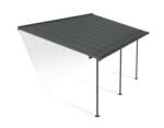 Palram Copertina terasa Capri 619 × 295-299 × 260-305 cm aluminiu GRI inchis - Canopia
