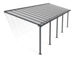Palram Copertina terasa Olympia 3 X 9.7 aluminiu, Gri transparent - Canopia