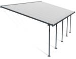 Palram Copertina terasa Feria 4 X 8 aluminiu, GRI transparent - Canopia (704659)