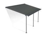 Palram Copertina terasa Capri 555 × 295-299 × 260-305 cm aluminiu GRI inchis - Canopia