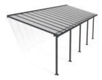 Canopia Copertina terasa Olympia 3 X 9 aluminiu, GRI transparent - Canopia