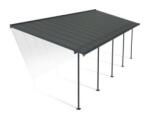 Palram Copertina terasa Capri 924 × 295-299 × 260-305 cm aluminiu GRI inchis - Canopia (705605)