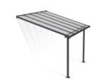 Palram Copertina terasa Olympia 3 X 3 aluminiu, GRI transparent - Canopia (704215)