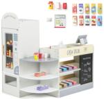 Costway Дървен игрален комплект Costway - Mагазин с аксесоари, бял (TM10083GR) - baby