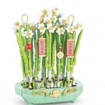  Set de Constructie, Flippy, Narcise Decorative cu Suport, 778 piese, 6+ ani, Planta Artificiala, Decor Floral de Birou, Idee de Cadou pentru Femei, Cadou pentru Iubita si Pasionatii de Jocuri de Const