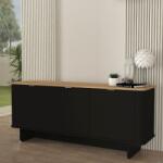 TopMebel Конзола Bohema TopMebel от меламин в черен - sepet oak цвят 180x47x76.6cm
