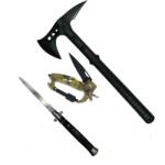  Set Topor Survivor, Carabina multifunctionala si Briceag Stiletto, DEPOX®, otel (1388240 - 0976)
