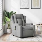 vidaXL Fotoliu reclinabil cu masaj, gri deschis, material textil GartenMobel Dekor (3205568)