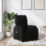 vidaXL Fotoliu reclinabil cu masaj, material textil negru GartenMobel Dekor (3206098)