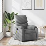 vidaXL Fotoliu reclinabil cu masaj, gri deschis, material textil GartenMobel Dekor (3205684)