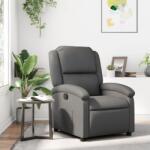 vidaXL Fotoliu rabatabil gri din piele ecologica GartenMobel Dekor (3205446)