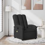 vidaXL Fotoliu reclinabil cu masaj, material textil negru GartenMobel Dekor (3205870)