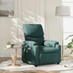 vidaXL Fotoliu reclinabil cu masaj, verde închis, material textil GartenMobel Dekor (3206099)
