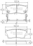 NIPPARTS set placute frana, frana disc NIPPARTS J3608006 (J3608006)