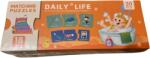 EMC ONSHOP Puzzle de asociere si potrivire pentru copii, 10 modele, 30 piese, Daily life (PS1188) Puzzle