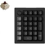 Keychron V0 Ultra 8K Bluetooth / vezeték nélküli Silk POM Brown mechanikus numerikus billentyűzet fekete (V0U-D3) (V0U-D3)