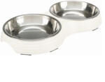 TRIXIE Tál Fém/Melamin Macskának 0, 9L/23cm 2x0, 2 l/ 13 cm/27x3x4cm Fehér