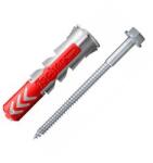 Fischer műanyag tipli DuoPower 10x50 + állványcsavar 7x69 (4db) (3044321) (3044321)