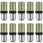  1157 LED izzó 144 SMD 21/5W fehér CANBUS 12/80V, 10 db (22094) (22094)