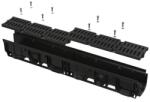 ALCA Rigola De Exterior De 100 Mm Cu Rama Din Plastic Si Gratar Din Plastic, Clasa A15 (avz104-r401)